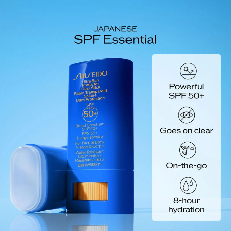 Shiseido Sunscreen: Ultra Sun Protector Clear Stick Broad Spectrum SPF 50+